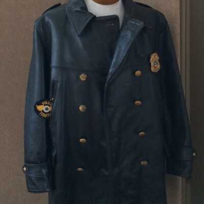 Leather Jacket worn by Leigh C. Latta, Chief, Glendale Police Department, 1929 - 1952.