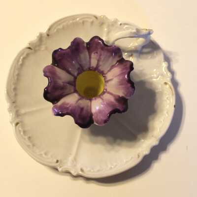 China Candle Holder which belonged to Miss Mary S. Titus