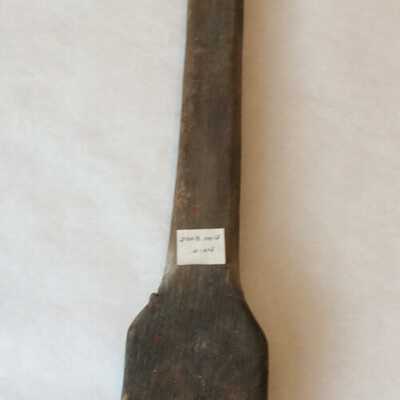 Wooden stirring paddle - from Van Cleve House, 745 Greenville Ave.