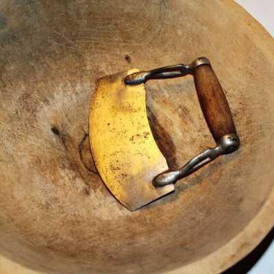 Wood Chopping Bowl used by Mrs. John Riddle