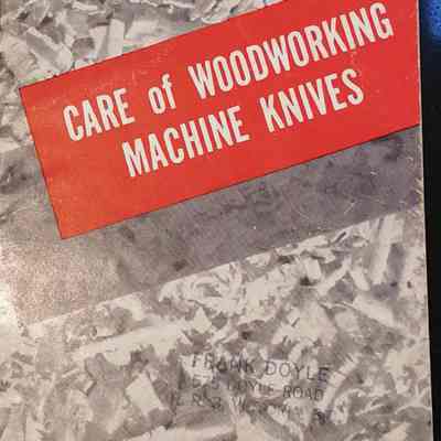Care of woodworking machine tools