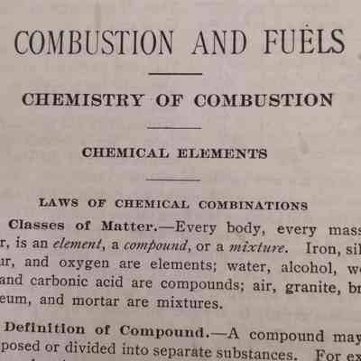 Combustion and fuels. Chemistry of combustion.