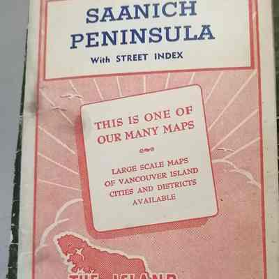 Davenport map of Saanich Peninsula with street index