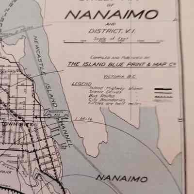 Street map of Nanaimo and district VI