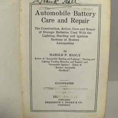 Automobile battery care and repair