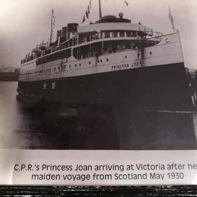 C.P.R.'s Princess Joan arriving at Victoria after her maiden voyage from Scotland May 1930. Picture