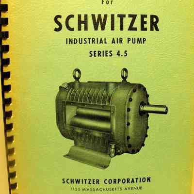 Service instructions for Schwitzer industrial air pump series 4.5