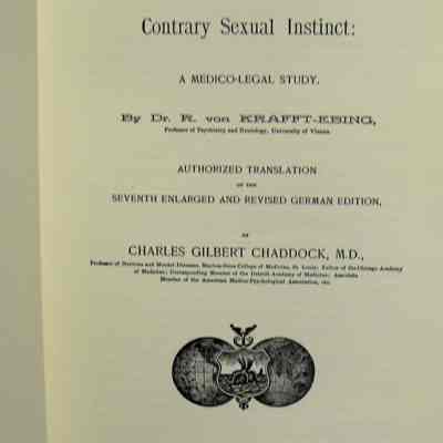 Psychopathia sexualis. With special reference to contrary sexual instinct