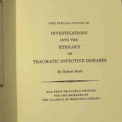 Investigations into the etiology of traumatic infective diseases