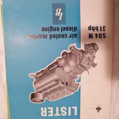Lister. Air cooled marine diesel engine. SR4M, 31bhp