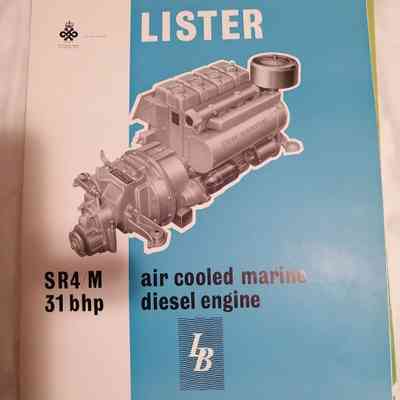 Lister. Air cooled marine diesel engine. SR4M, 31bhp