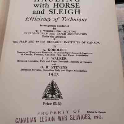 Pulp wood hauling with horse and sleigh. Efficiency of technique