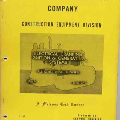Electrical cranking, ignition and generating systems. All series diesel engines.