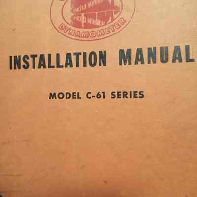 Installation manual. Model C-61 series
