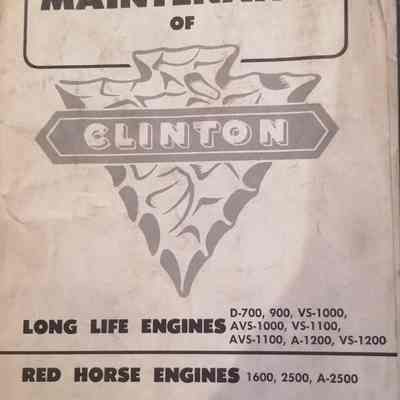 Operation and maintenance of Clinton long life engines, Red horse engines.