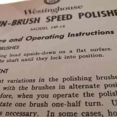 Westinghouse twin-brush speed polisher