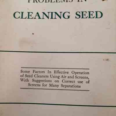 Problems cleaning seed