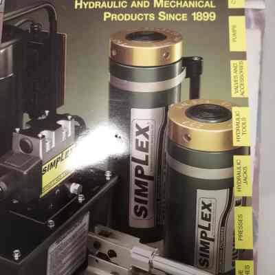 Simplex hydraulic and mechanical products since 1899