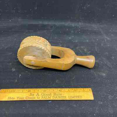 wooden carved decorative roller
