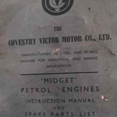 Midget petrol engines. Instruction manual and spare parts list