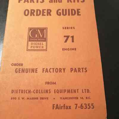 "Timesaver" parts and kits order guide