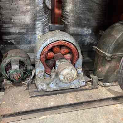 Swan Pelton type impulse water turbine alternator and exciter ex. Thurlow Island