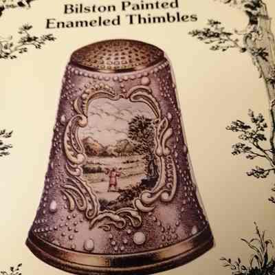 Bilston painted enameled thimbles