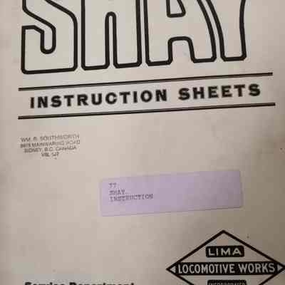 Shay instruction sheets
