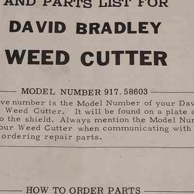 David Bradley weed cutter. Model number 917.58603