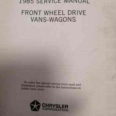 Chrysler. Chassis body. 1985 service manual. Front-wheel drive. Vans-wagons