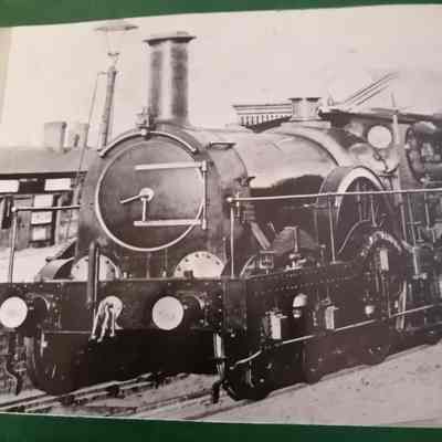 Trains. Handmade scrap book pictures of steam trains