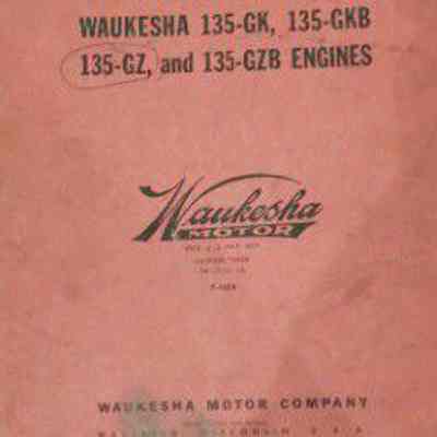 Service manual Waukesha 135-GK, 135-GKB, 135-GZ, and 135-GZB engines