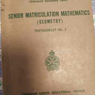 Senior matriculation mathematics (Geometry).
