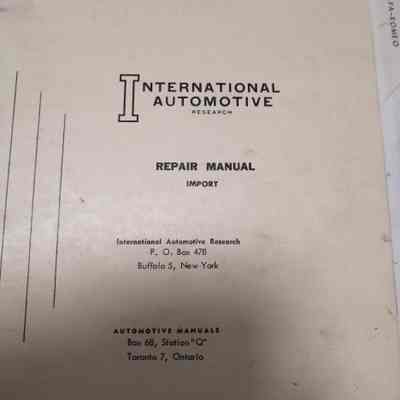 International automotive research. Repair manual. Import