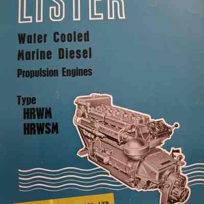 Lister. Water cooled marine diesel propulsion engines type HRWM, HRWSM