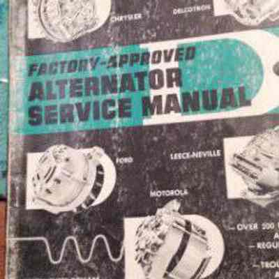 Factory-approved alternator service manual