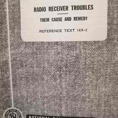 Radio receiver troubles. Their cause and remedy. Reference text 14x-2