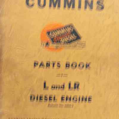 Cummins parts book. L and LR diesel engine