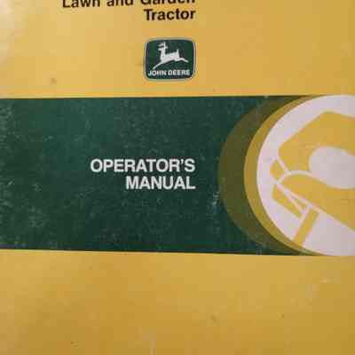 John Deere. 332 Lawn and garden tractor. Operator's manual