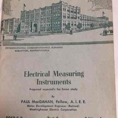 Electrical measuring instruments.