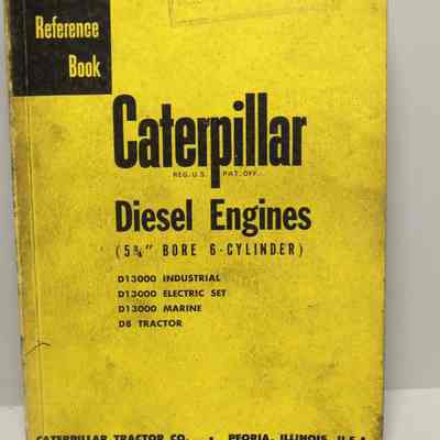 Caterpillar diesel engines. (5 3/4" bore 6-cylinder). D13000 industrial, D13000 electric set, D13000 marine, D8 tractor.