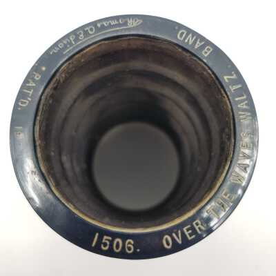 Cylinder Record, Bakelite - Over The Waves (Waltz) - Edison Band - 1912 - Edison 1506 - Senkler Estate Collection