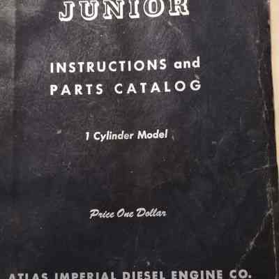 Atlas Junior. Instructions and parts catalog. I cylinder model.