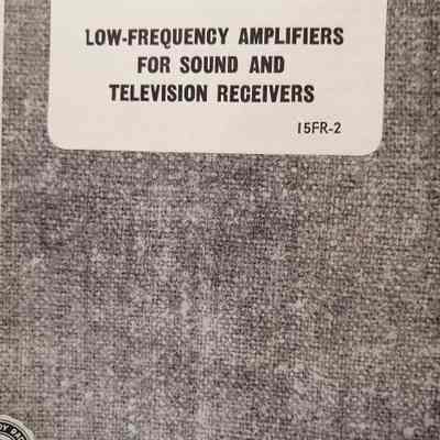 Low-frequency amplifiers for sound and television receivers