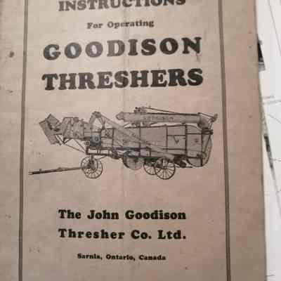 Instructions for operating Goodison threshers