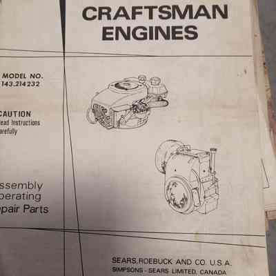 Owners manual craftsman engines