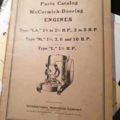 Parts catalog McCormick-Deering engines.