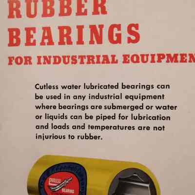 Cutless rubber bearings for industrial equipment