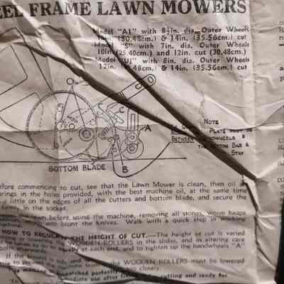 Instructions for using the models "A1" "S" and "UJ" steel frame lawn mowers