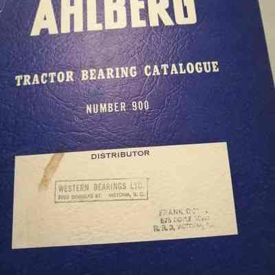 Ahlberg tractor bearing catalogue. Number 900